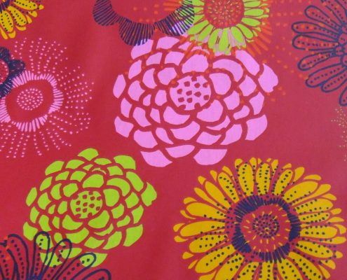 Tissu fleuri